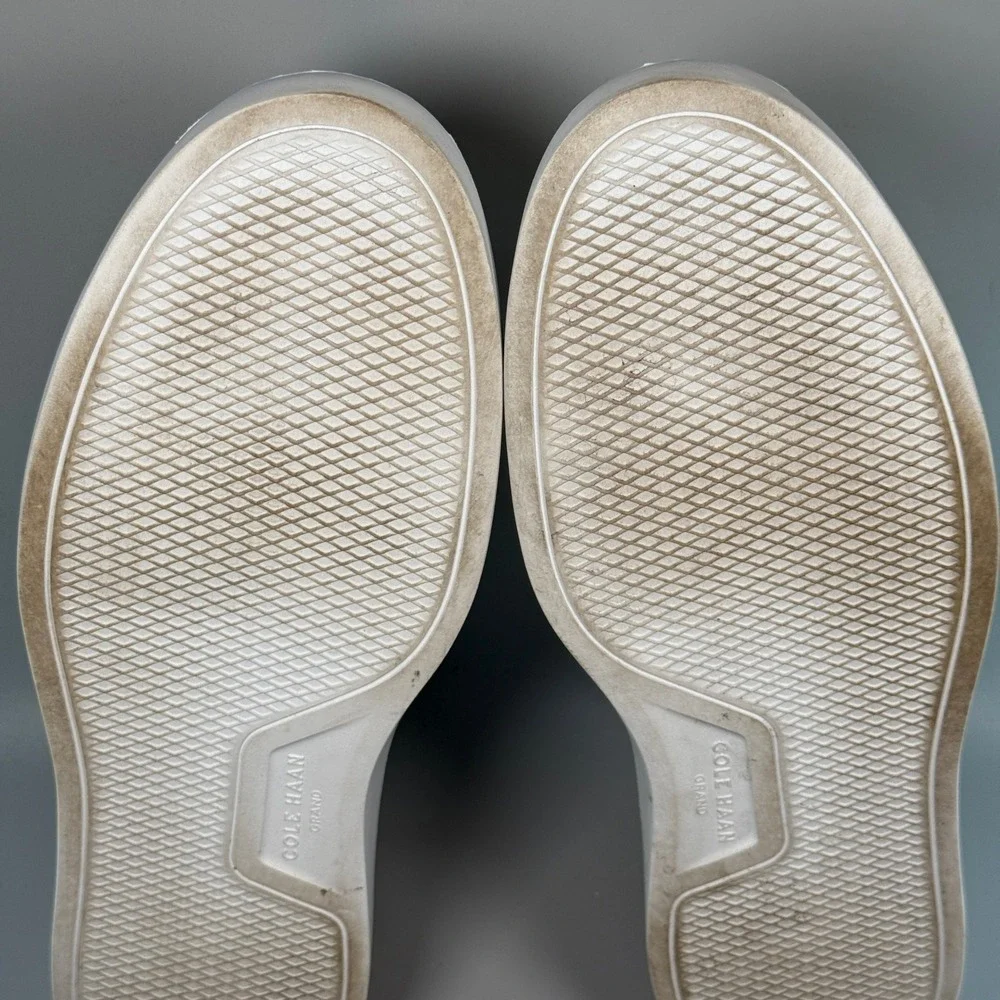 Cole Haan GrandPro Rally Mens 11.5 11 1/2 Canvas Court Dress Sneaker White Lace